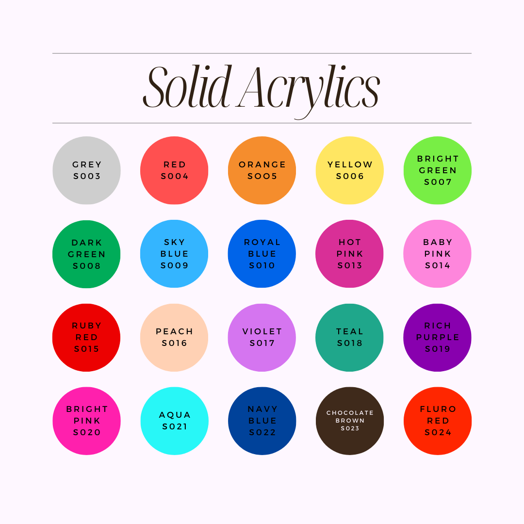 Single Layer Stemless Acrylic Cake Toppers