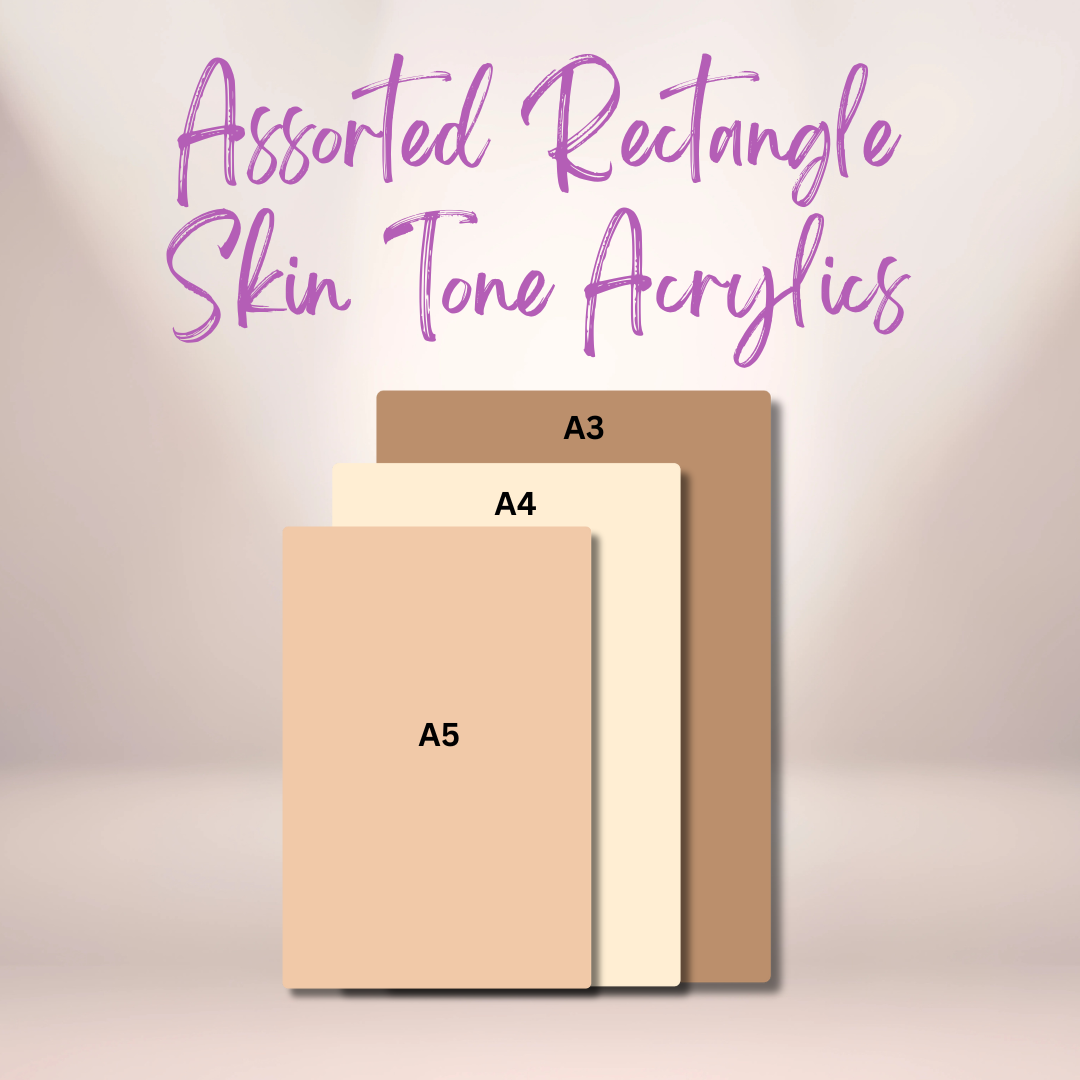 Rectangle Skin Tone Acrylic Blanks