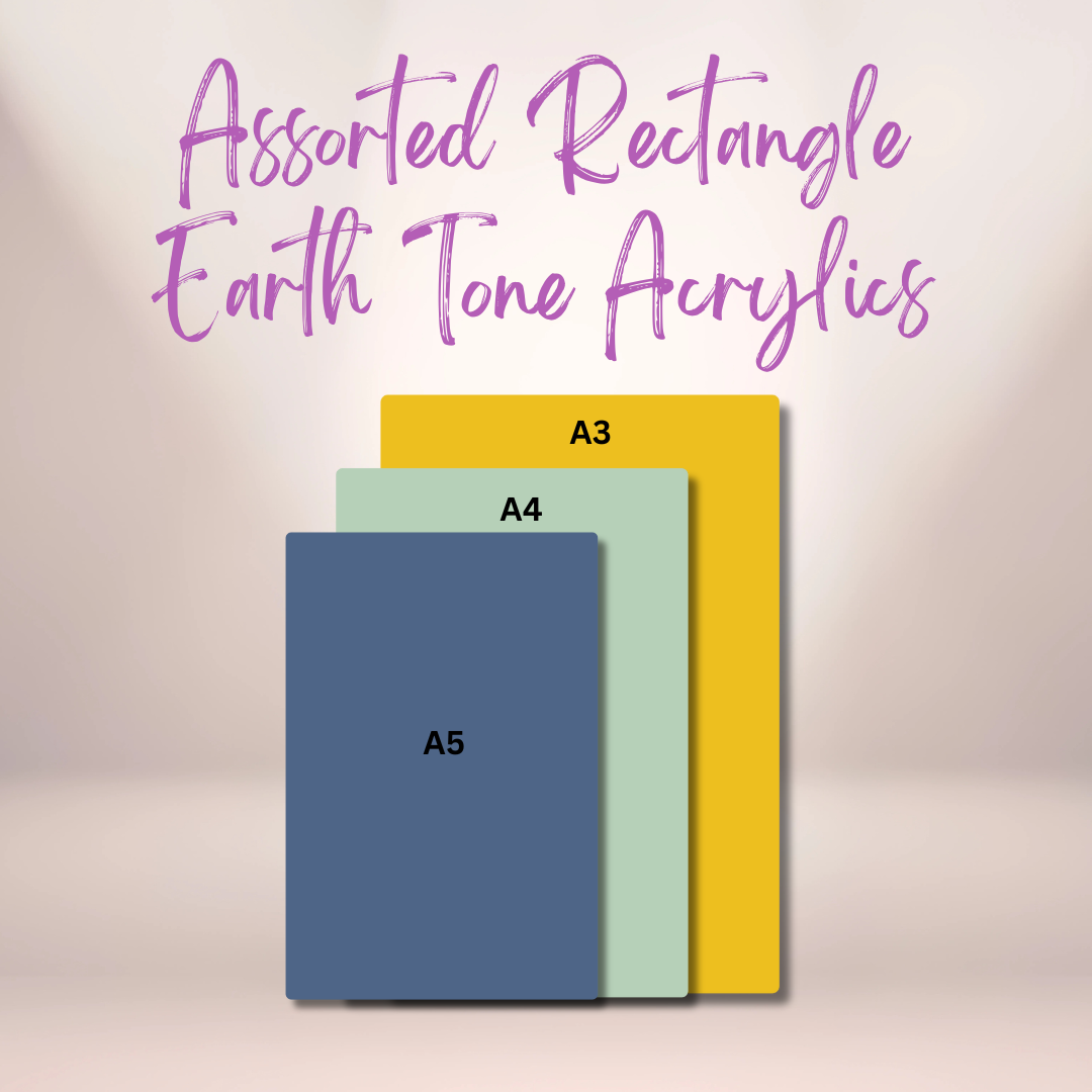 Rectangle Earth Tone Acrylic Blanks