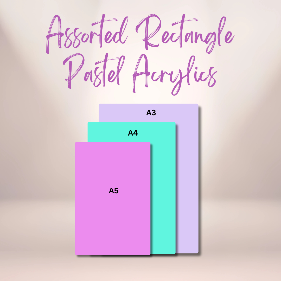Rectangle Pastel Acrylic Blanks
