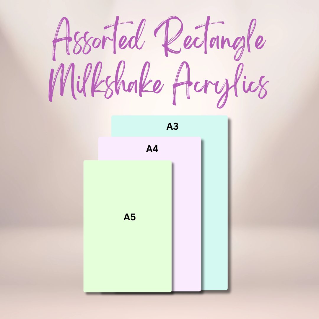 Rectangle Milkshake Acrylic Blanks