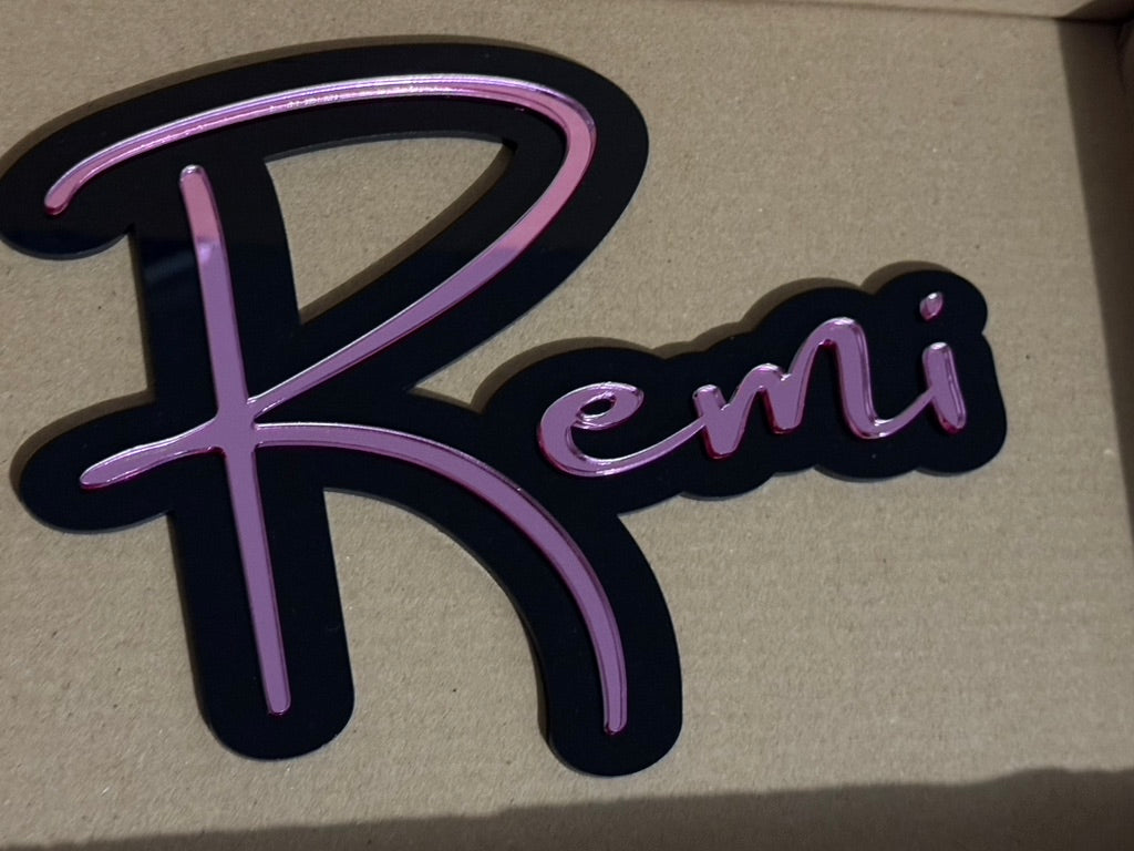 2 Layer Acrylic Name Plaques