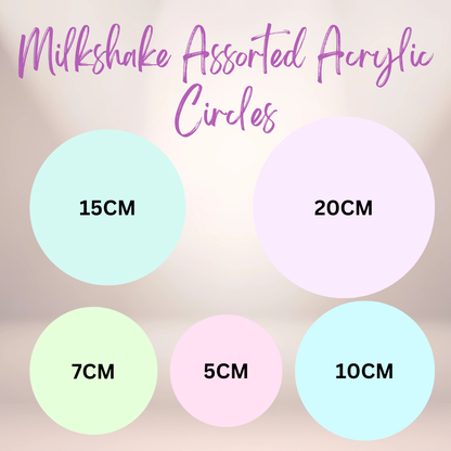 Acrylic Circle Blanks Milkshake