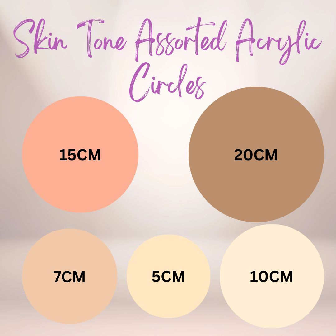 Acrylic Circle Blanks Skin Tone