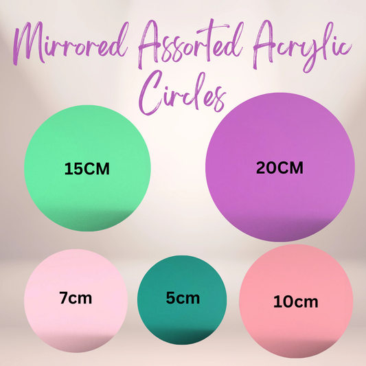 Acrylic Circle Blanks Mirrored