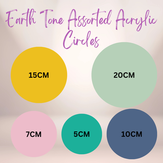 Acrylic Circle Blanks Earth Tone