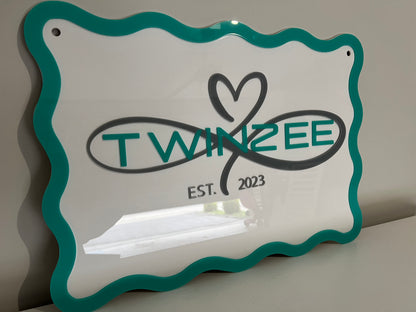 Rectangle/Wave Business Signs - Full Acrylic