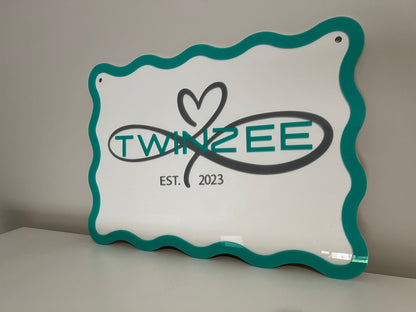 Rectangle/Wave Business Signs - Full Acrylic