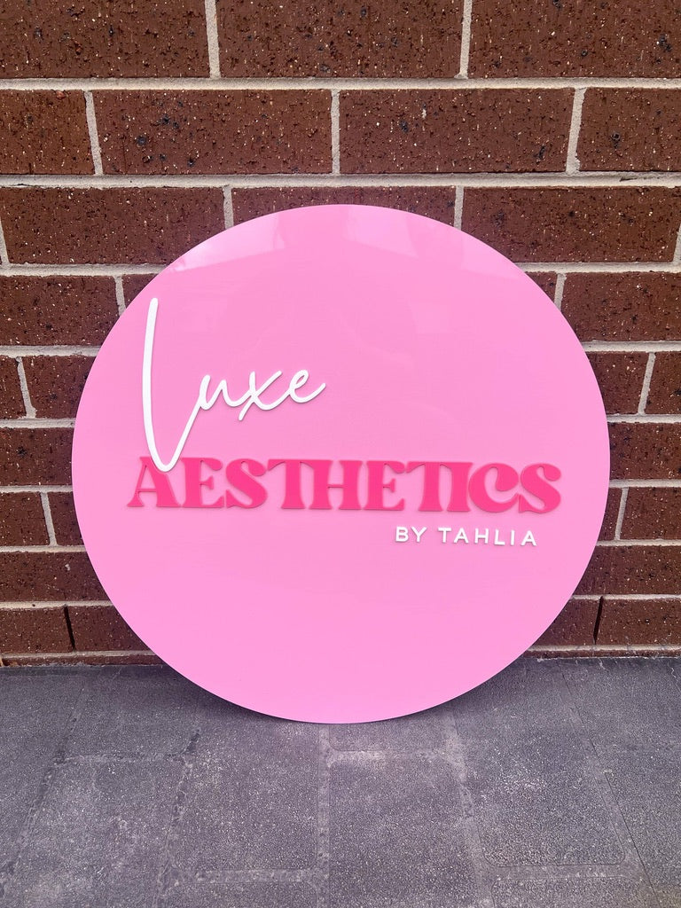 Round Business Signs - Full Acrylic