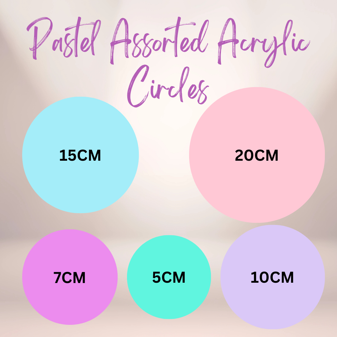 Acrylic Circle Blanks Pastel