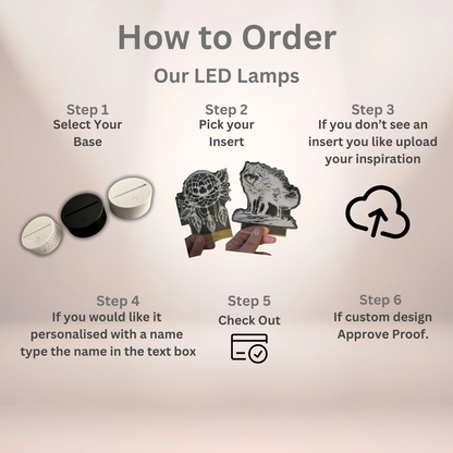 LED Lamps - Cracked White Base