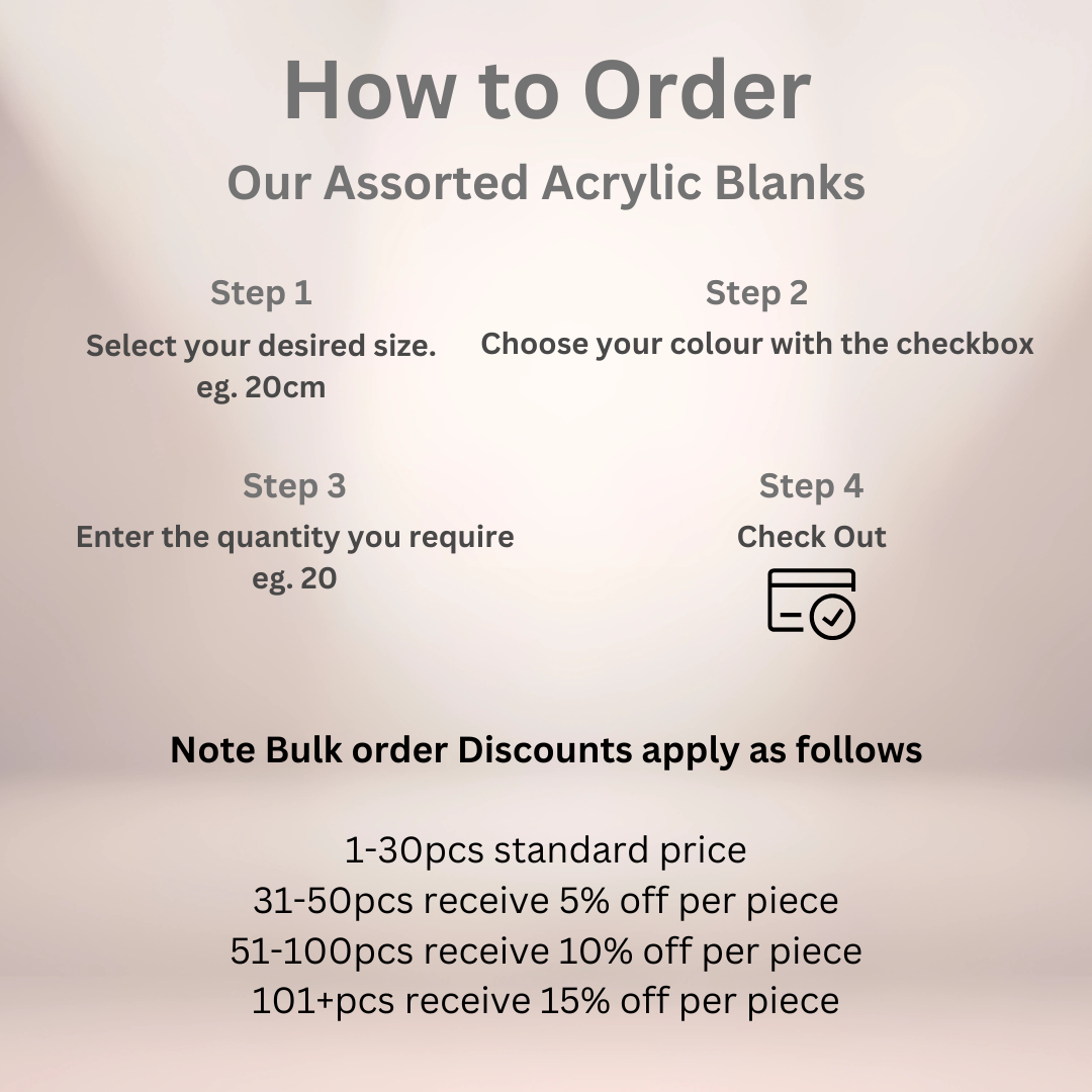 Acrylic Circle Blanks Solids