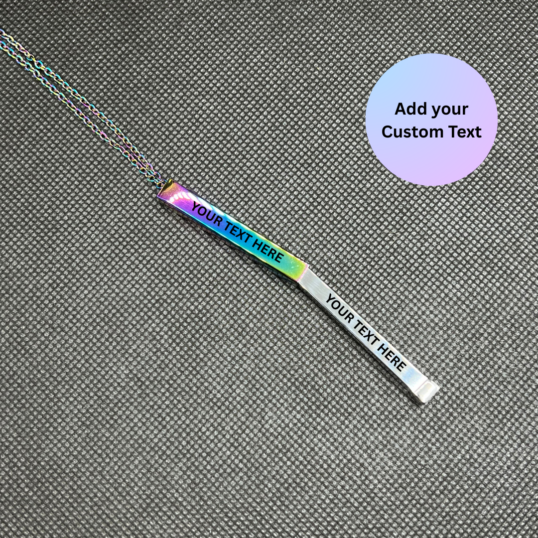 Stainless Steel Silver/Rainbow - Secret Message Pendant