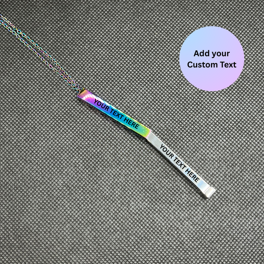 Stainless Steel Silver/Rainbow - Secret Message Pendant