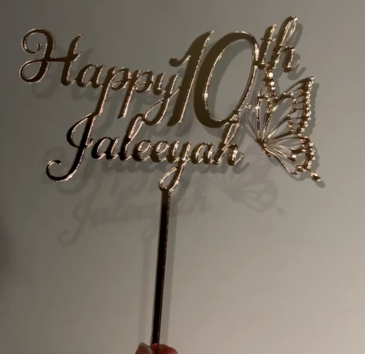 Single Layer Acrylic Cake Toppers