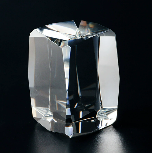 5x8cm Crystal Block Diamond Edge
